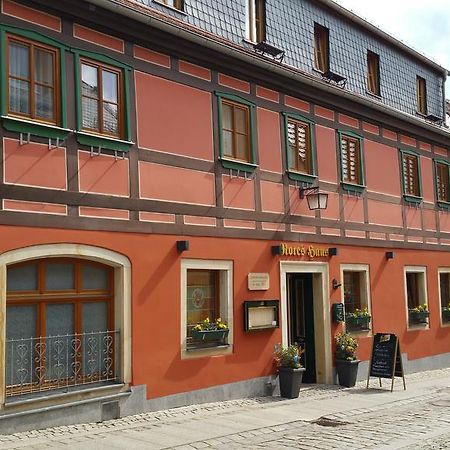 Gasthaus& Pension Zum Roten Haus Бад-Шандау Экстерьер фото