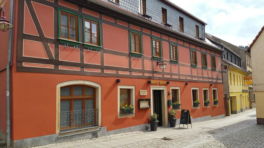Gasthaus& Pension Zum Roten Haus Бад-Шандау Экстерьер фото
